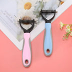 Ergonomic Home Use Durable Pet Fur Knot Cutter 2 Sided Comb Dog Cat Grooming Hair Remover Puppy Shedding Trimmer