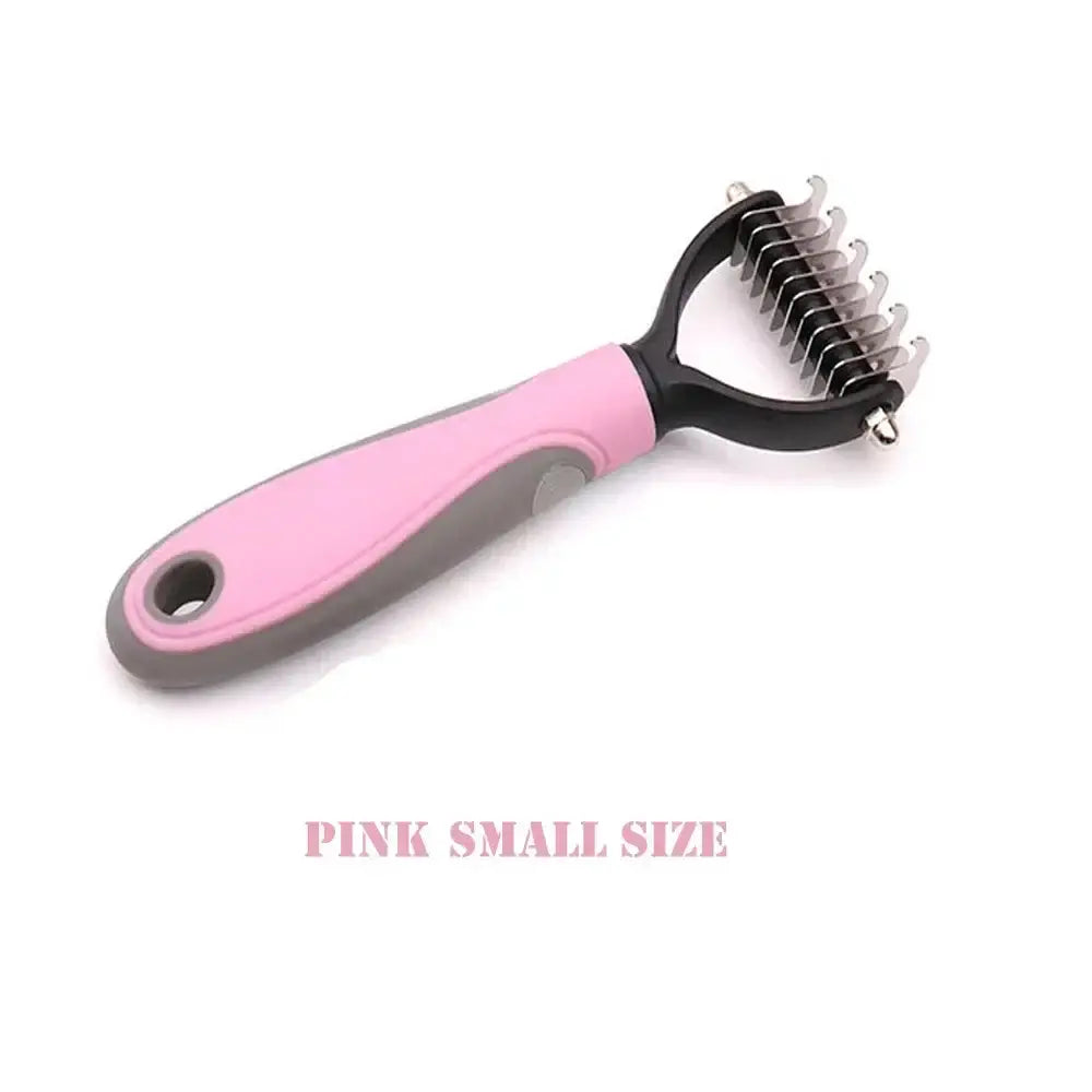 Ergonomic Home Use Durable Pet Fur Knot Cutter 2 Sided Comb Dog Cat Grooming Hair Remover Puppy Shedding Trimmer
