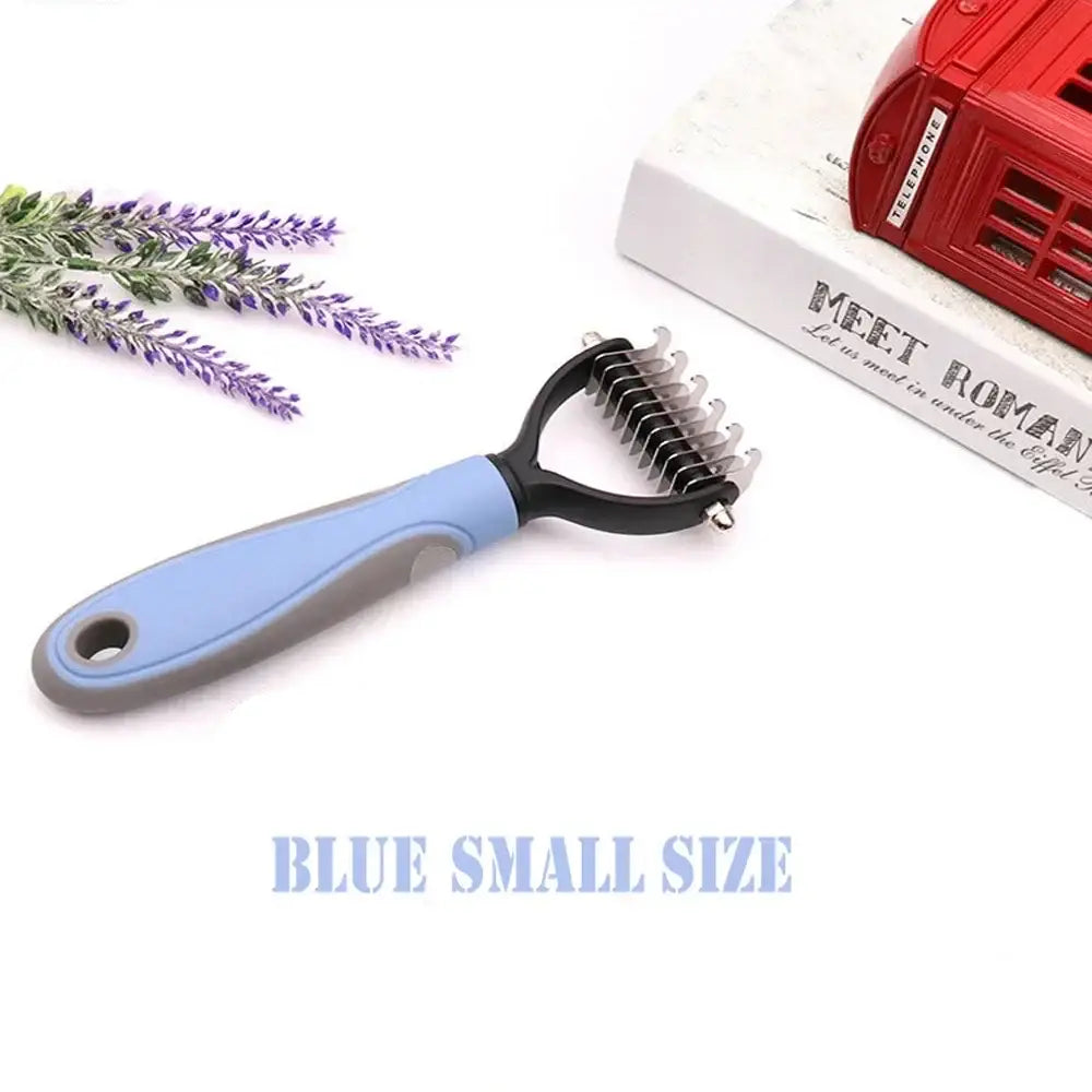 Ergonomic Home Use Durable Pet Fur Knot Cutter 2 Sided Comb Dog Cat Grooming Hair Remover Puppy Shedding Trimmer