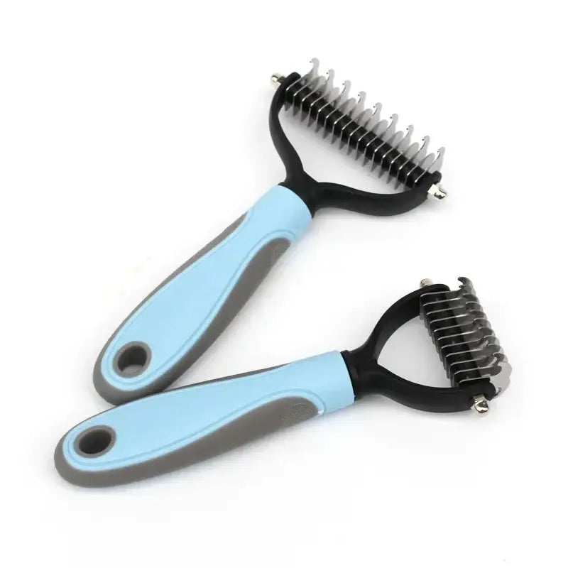 Ergonomic Home Use Durable Pet Fur Knot Cutter 2 Sided Comb Dog Cat Grooming Hair Remover Puppy Shedding Trimmer