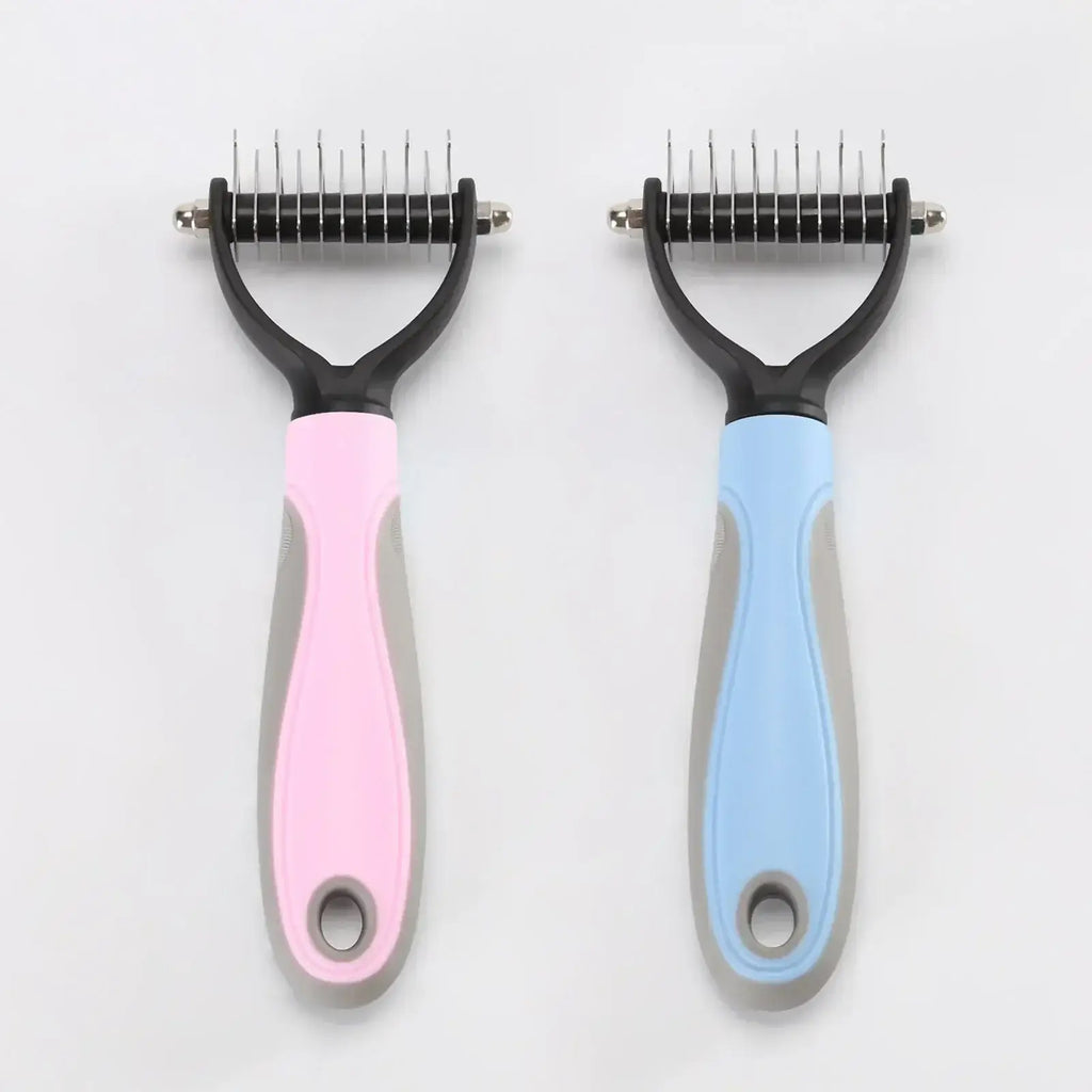 Ergonomic Home Use Durable Pet Fur Knot Cutter 2 Sided Comb Dog Cat Grooming Hair Remover Puppy Shedding Trimmer