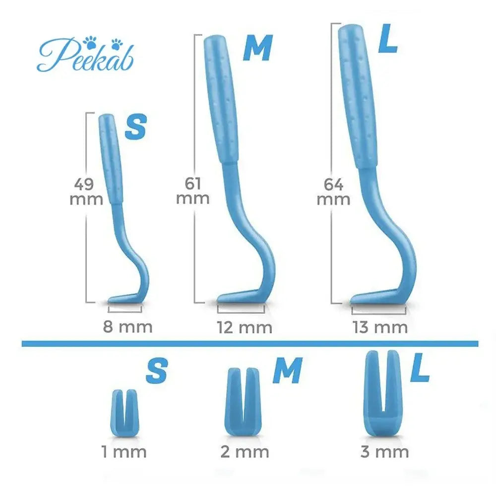 Flea Remover Hook Tick Removal Tweezer Ticks Pull Pet Cat Dog Accessaries Scratching Extractor Mite Tweezers Comb