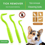 Flea Remover Hook Tick Removal Tweezer Ticks Pull Pet Cat Dog Accessaries Scratching Extractor Mite Tweezers Comb