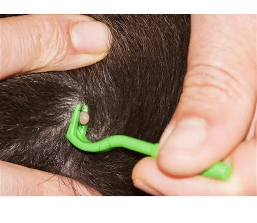 Flea Remover Hook Tick Removal Tweezer Ticks Pull Pet Cat Dog Accessaries Scratching Extractor Mite Tweezers Comb