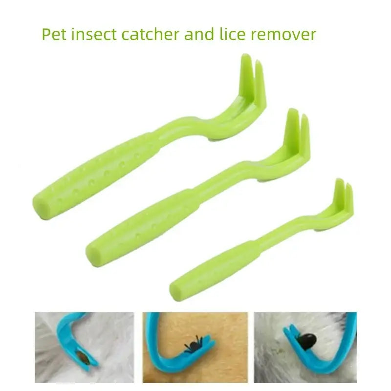 Flea Remover Hook Tick Removal Tweezer Ticks Pull Pet Cat Dog Accessaries Scratching Extractor Mite Tweezers Comb