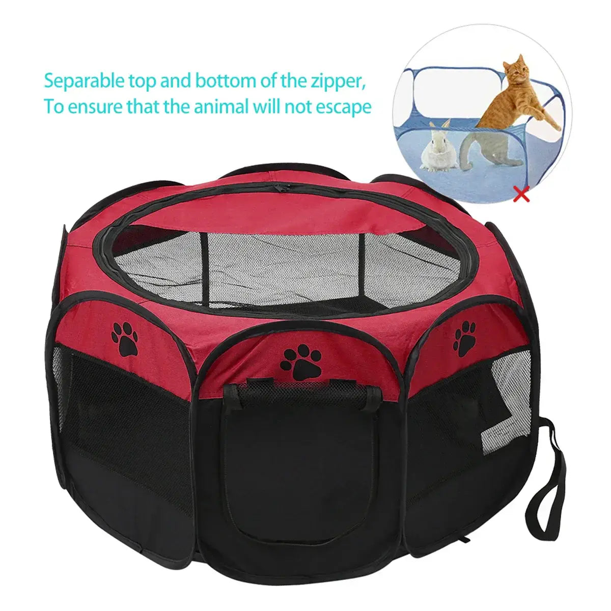 Folding Pet Tent Dog House Camping Accessories Pet Cage Octagonal Cage Fence Outdoor Big Dogs For Cat Tent Playpen