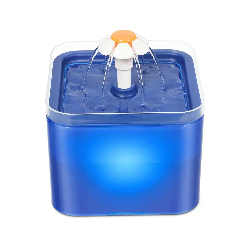 Fontaine à eau pour chiens avec éclairage LED - blue