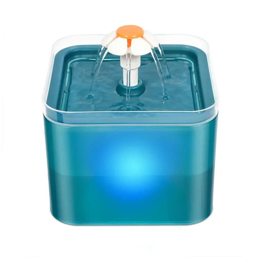 Fontaine à eau pour chiens avec éclairage LED - green