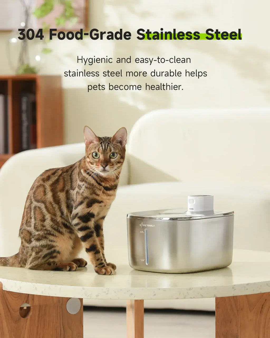 Fontaine à eau sans fil pour chat de 4 L - EU Plug / 4L