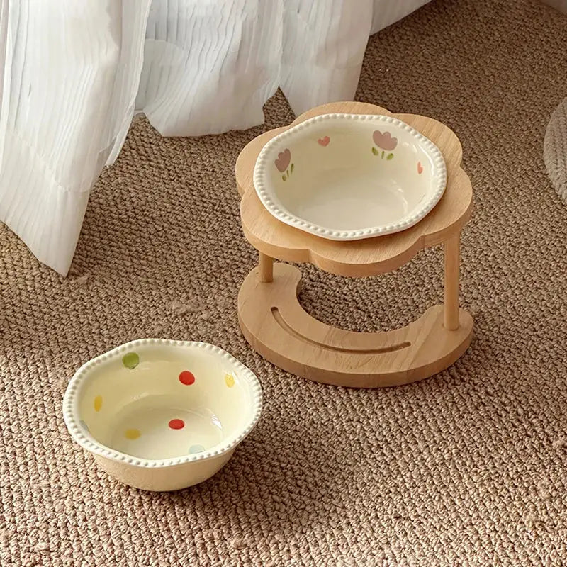 Food Utensils Cat Dog Pet Supplies Accessories Ceramic Pet Cat Bowl Pet Drinking Water Feeding Bowl Ceramics Cat Food