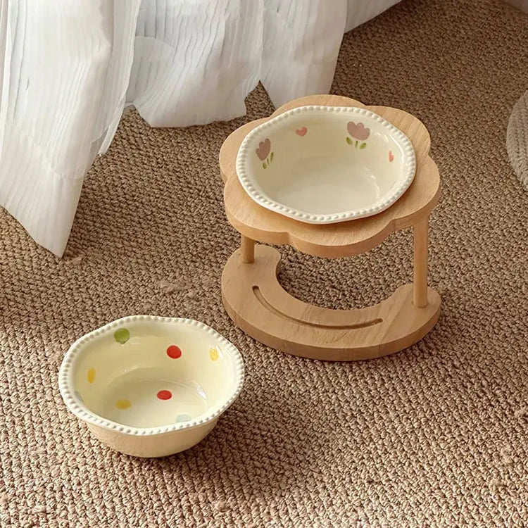 Food Utensils Cat Dog Pet Supplies Accessories Ceramic Pet Cat Bowl Pet Drinking Water Feeding Bowl Ceramics Cat Food