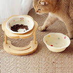 Food Utensils Cat Dog Pet Supplies Accessories Ceramic Pet Cat Bowl Pet Drinking Water Feeding Bowl Ceramics Cat Food