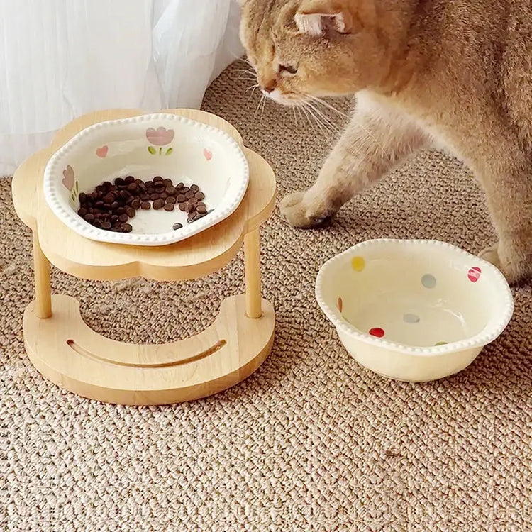 Food Utensils Cat Dog Pet Supplies Accessories Ceramic Pet Cat Bowl Pet Drinking Water Feeding Bowl Ceramics Cat Food