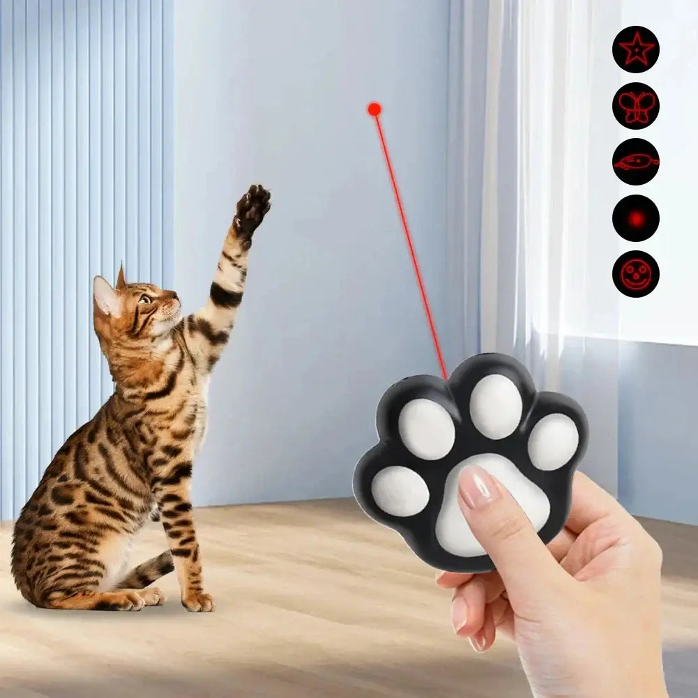 Funny Laser Pet Toys Rechargeable 5 Adjustable Patterns for Pet Dog Cats Interactive Kitten Training Chaser Cat Pets