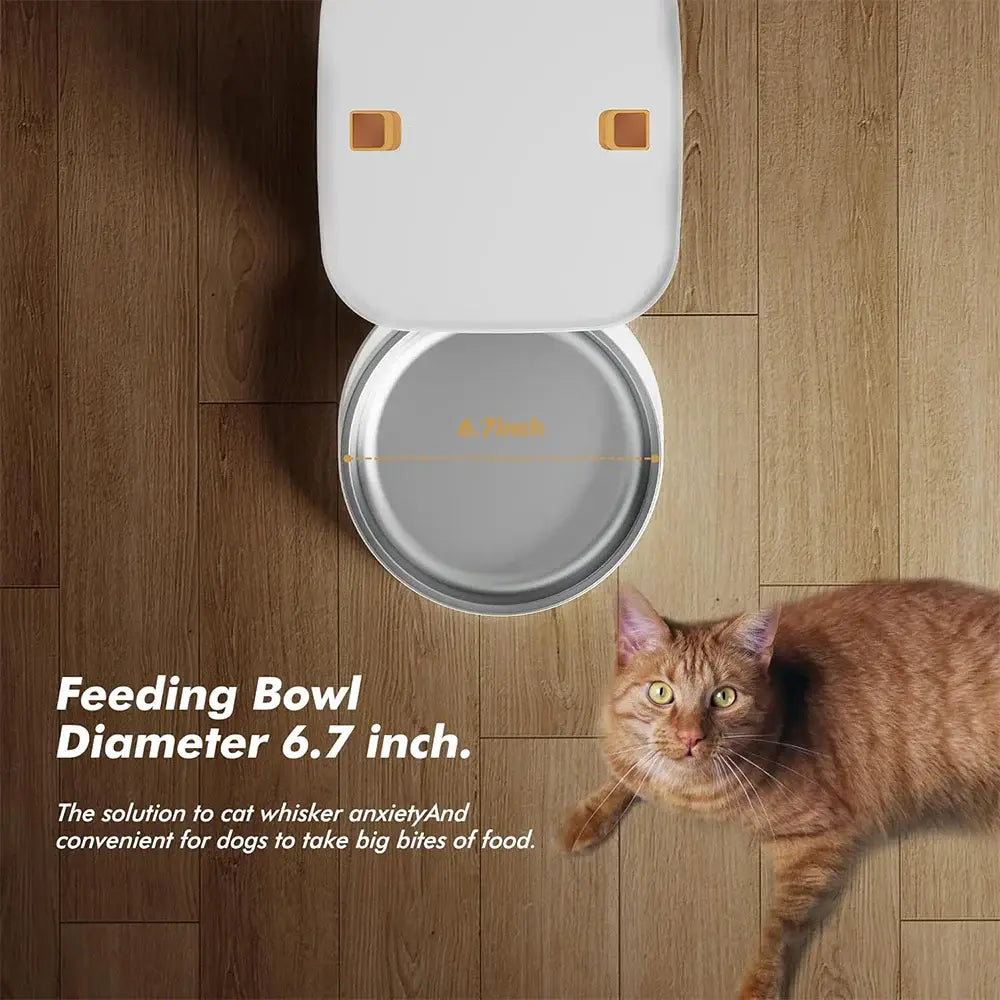 FURPIPI Smart 8L Automatic Pet Feeder with Timer USB & Battery Powered Slow Feed Dispenser for Cats and Dogs No Plug
