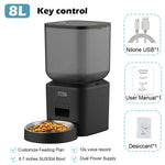 FURPIPI Smart 8L Automatic Pet Feeder with Timer USB & Battery Powered Slow Feed Dispenser for Cats and Dogs No Plug