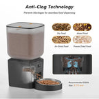 FURPIPI Smart 8L Automatic Pet Feeder with Timer USB & Battery Powered Slow Feed Dispenser for Cats and Dogs No Plug