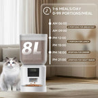 FURPIPI Smart 8L Automatic Pet Feeder with Timer USB & Battery Powered Slow Feed Dispenser for Cats and Dogs No Plug
