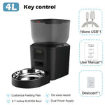 FURPIPI Smart 8L Automatic Pet Feeder with Timer USB & Battery Powered Slow Feed Dispenser for Cats and Dogs No Plug