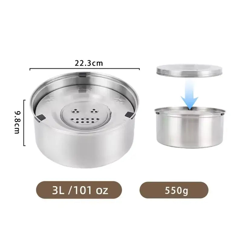 Gamelle antidérapante pour chien - 3L
