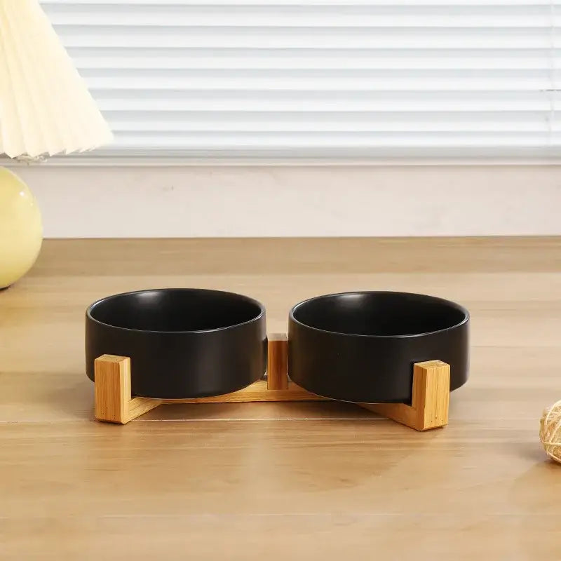 Gamelle en céramique pour animaux - 11cm / black