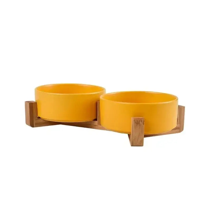 Gamelle en céramique pour animaux - 13cm / Yellow