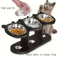 Gamelle surélevée à 3 niveaux pour chat - black