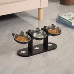 Gamelle surélevée à 3 niveaux pour chat - black