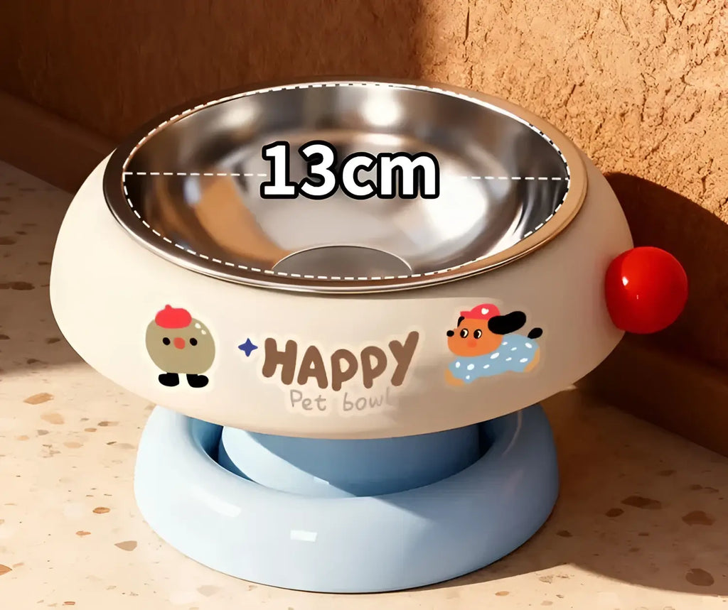 2A Pet Raised Cat Bowl Cat Drinking Bowl Detachable Cat Kitten Protection Bowl Non-Slip Pet Feeder Bowl Cat Accessories