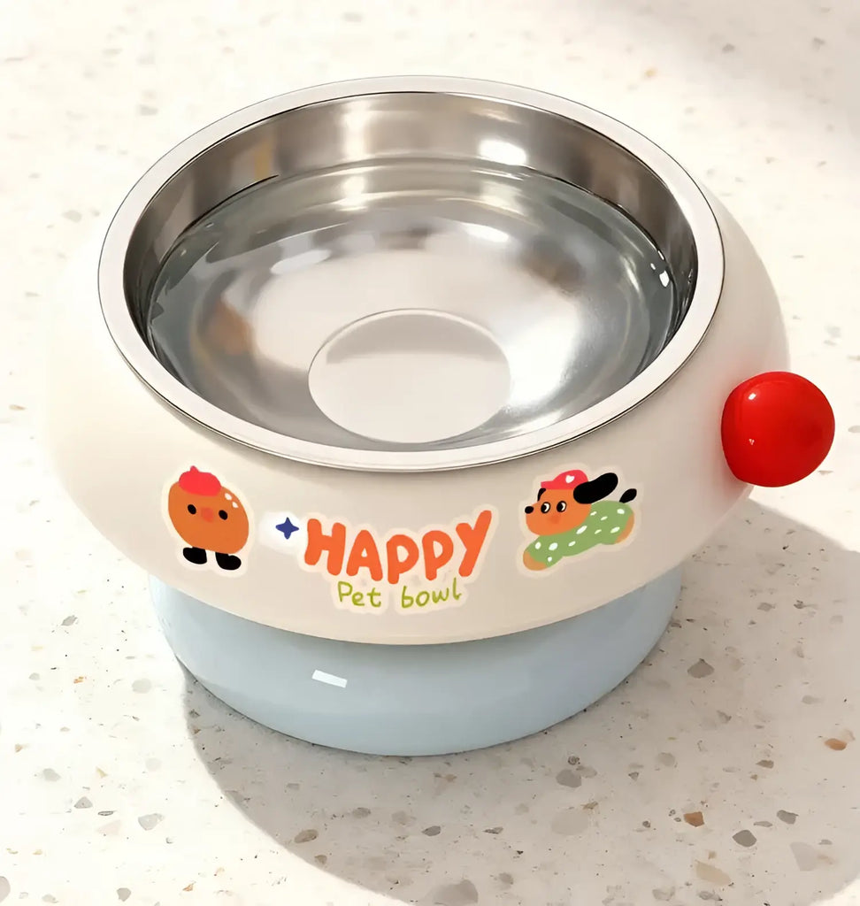 2A Pet Raised Cat Bowl Cat Drinking Bowl Detachable Cat Kitten Protection Bowl Non-Slip Pet Feeder Bowl Cat Accessories