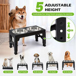 Gamelle surélevée pour chien - black / 2 Stainless Steel / China Mainland