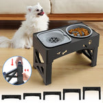 Gamelles anti-glouton pour animaux - black grey