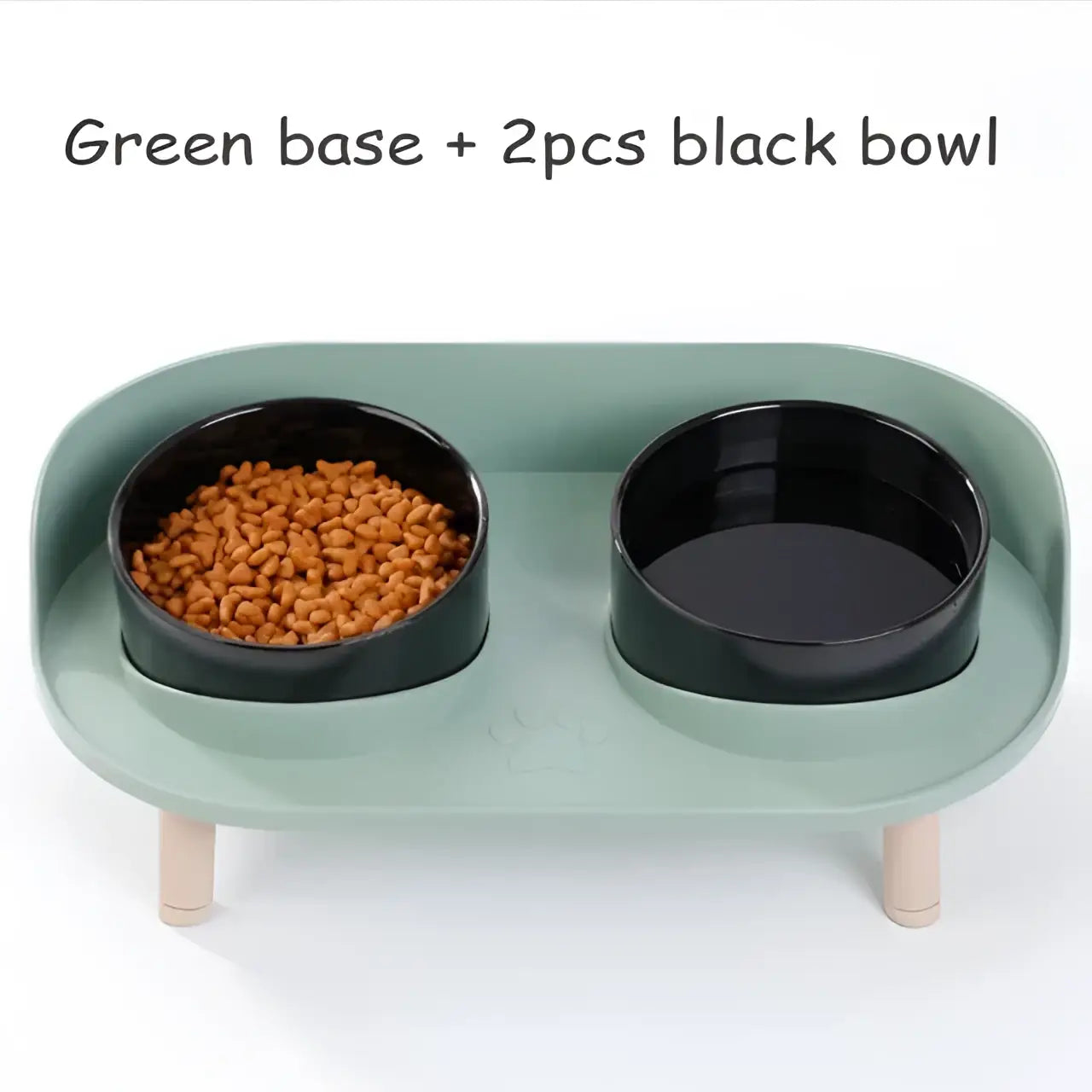 Gamelles doubles pour chat - Green-2b