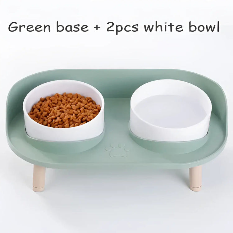 Gamelles doubles pour chat - Green-2w