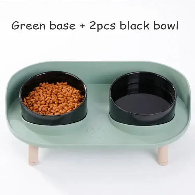 Gamelles doubles pour chat - Green-2b