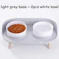 Gamelles doubles pour chat - Light Gray-2w
