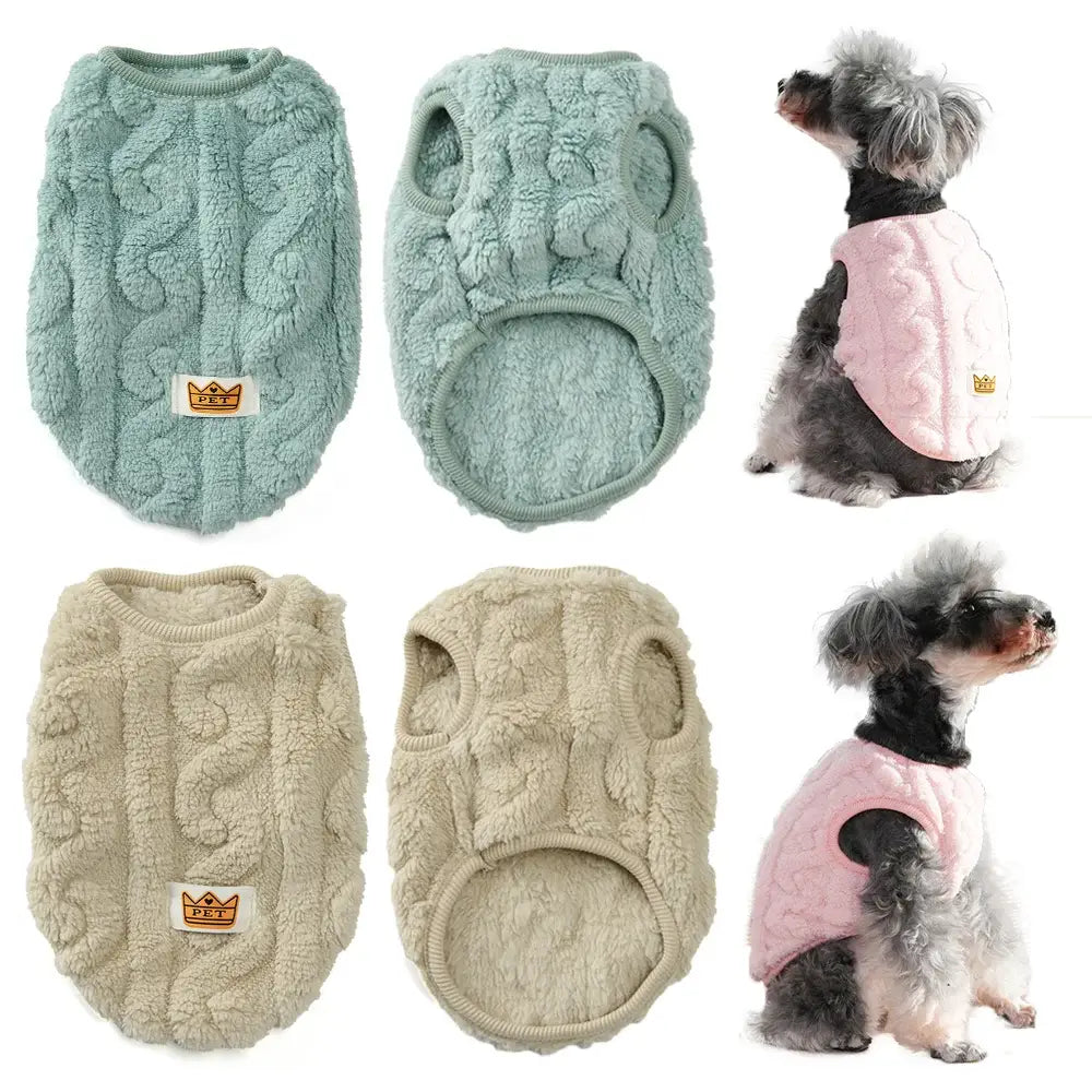 Gilet en polaire douillet pour animaux de compagnie