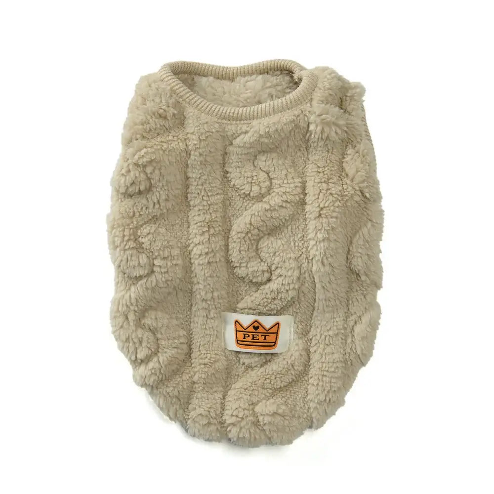 Gilet en polaire douillet pour animaux de compagnie - Khaki / M