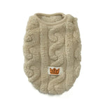 Gilet en polaire douillet pour animaux de compagnie - Khaki / M