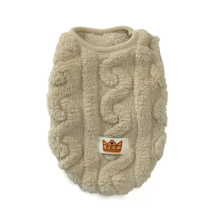 Gilet en polaire douillet pour animaux de compagnie - Khaki / M