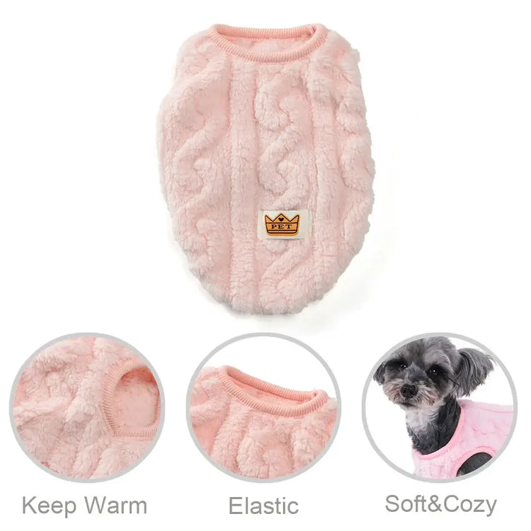 Gilet en polaire douillet pour animaux de compagnie
