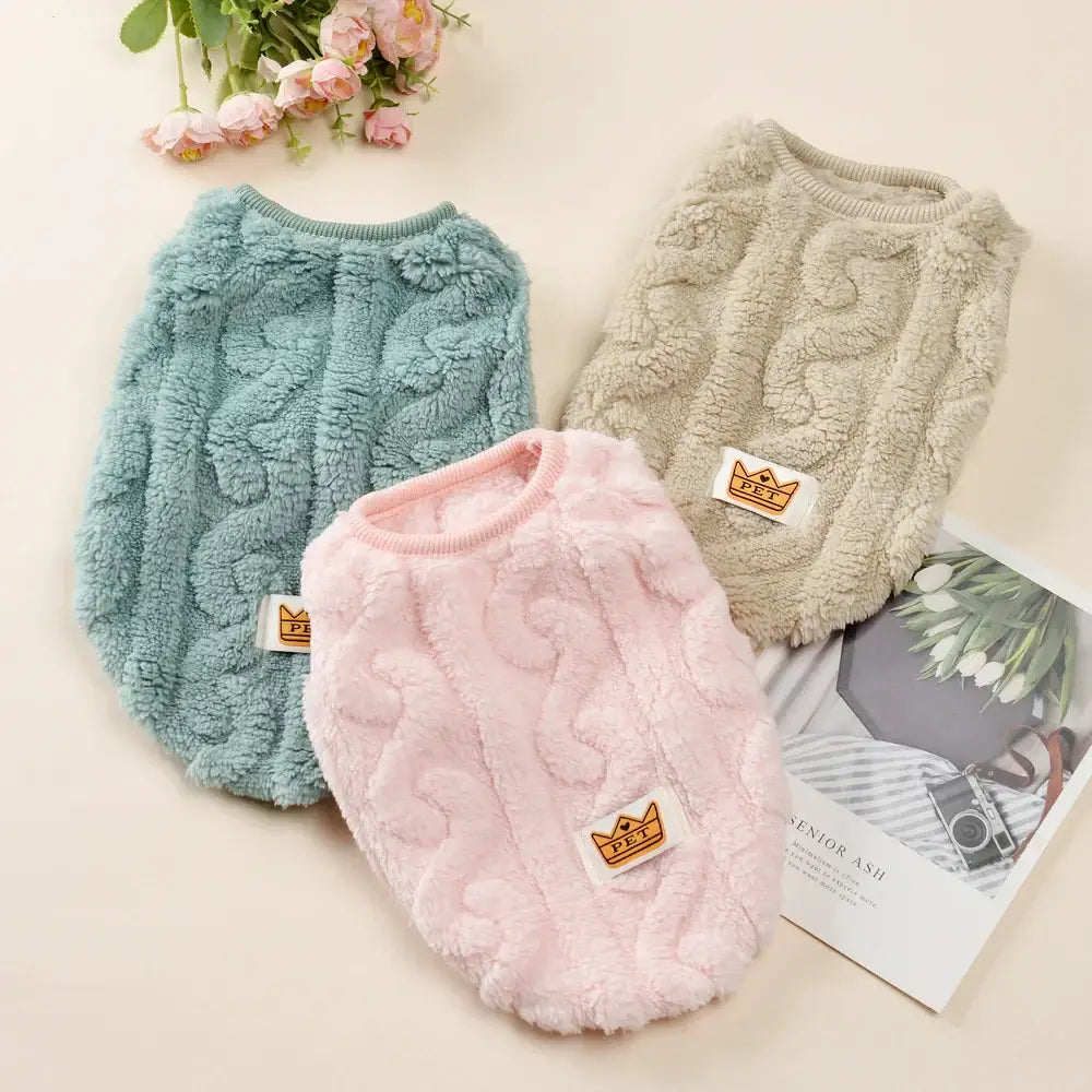 Gilet en polaire douillet pour animaux de compagnie