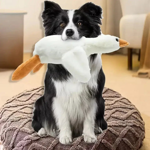 Grand jouet réaliste pour chien en forme de canard - 50cm