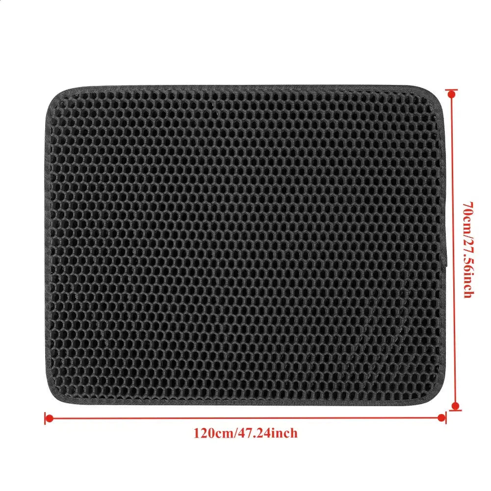 Grand tapis de litière pour chat - black / 70x120cm