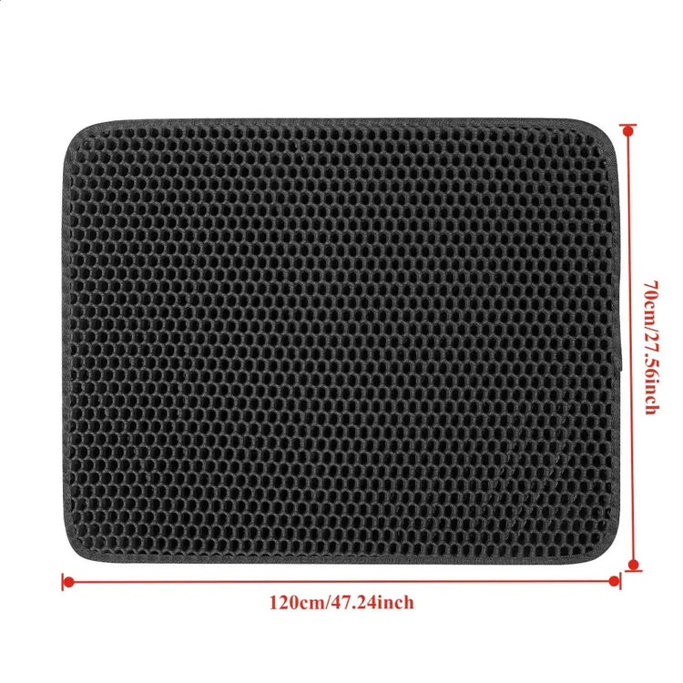 Grand tapis de litière pour chat - black / 70x120cm