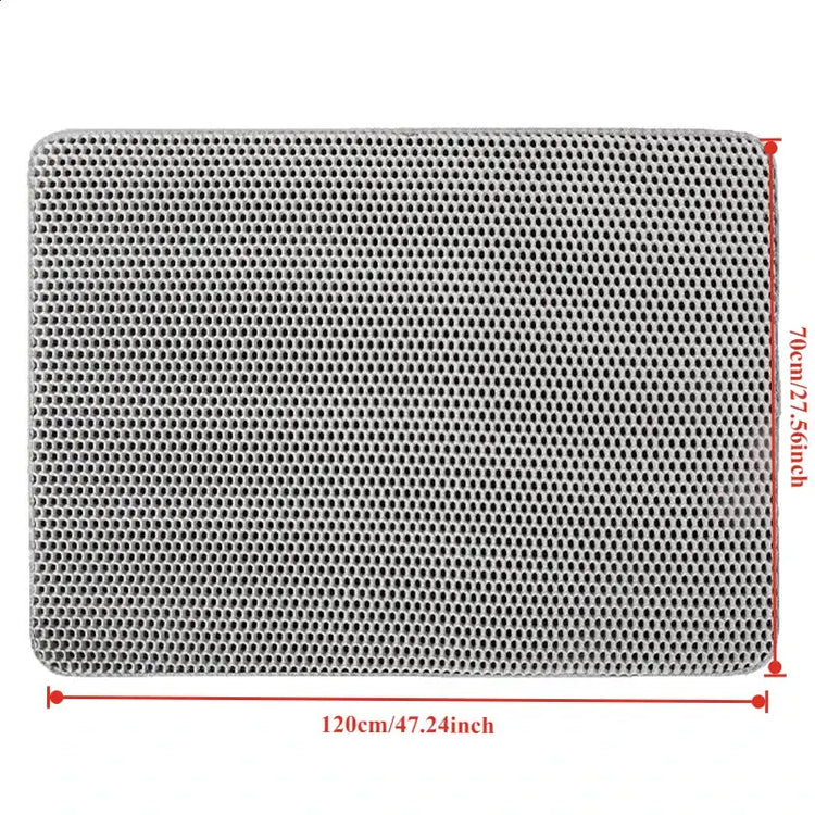 Grand tapis de litière pour chat - grey / 70x120cm