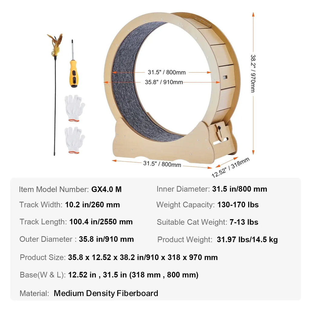 Grande roue de tapis roulant pour chat - 35.8inch / france