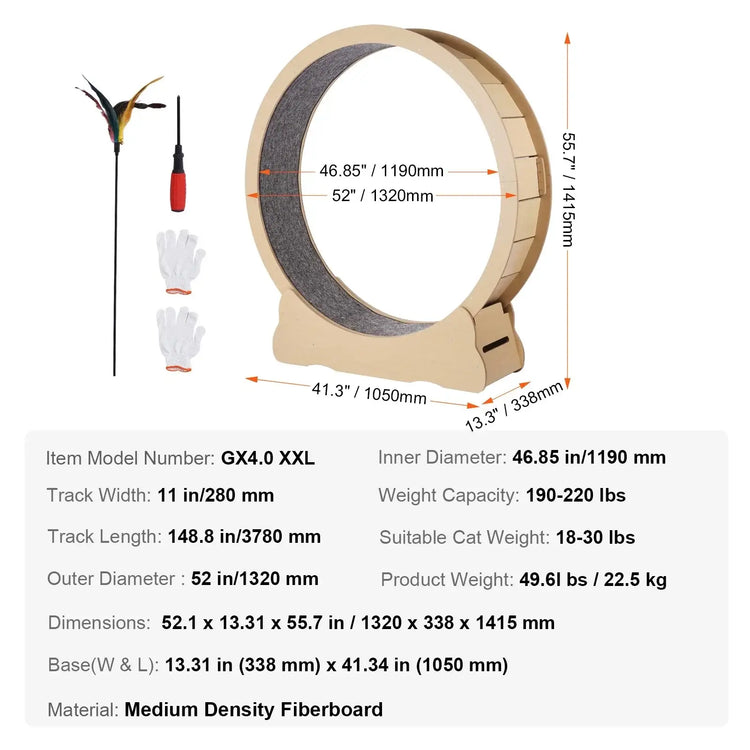 Grande roue de tapis roulant pour chat - 52inch / UNITED KINGDOM