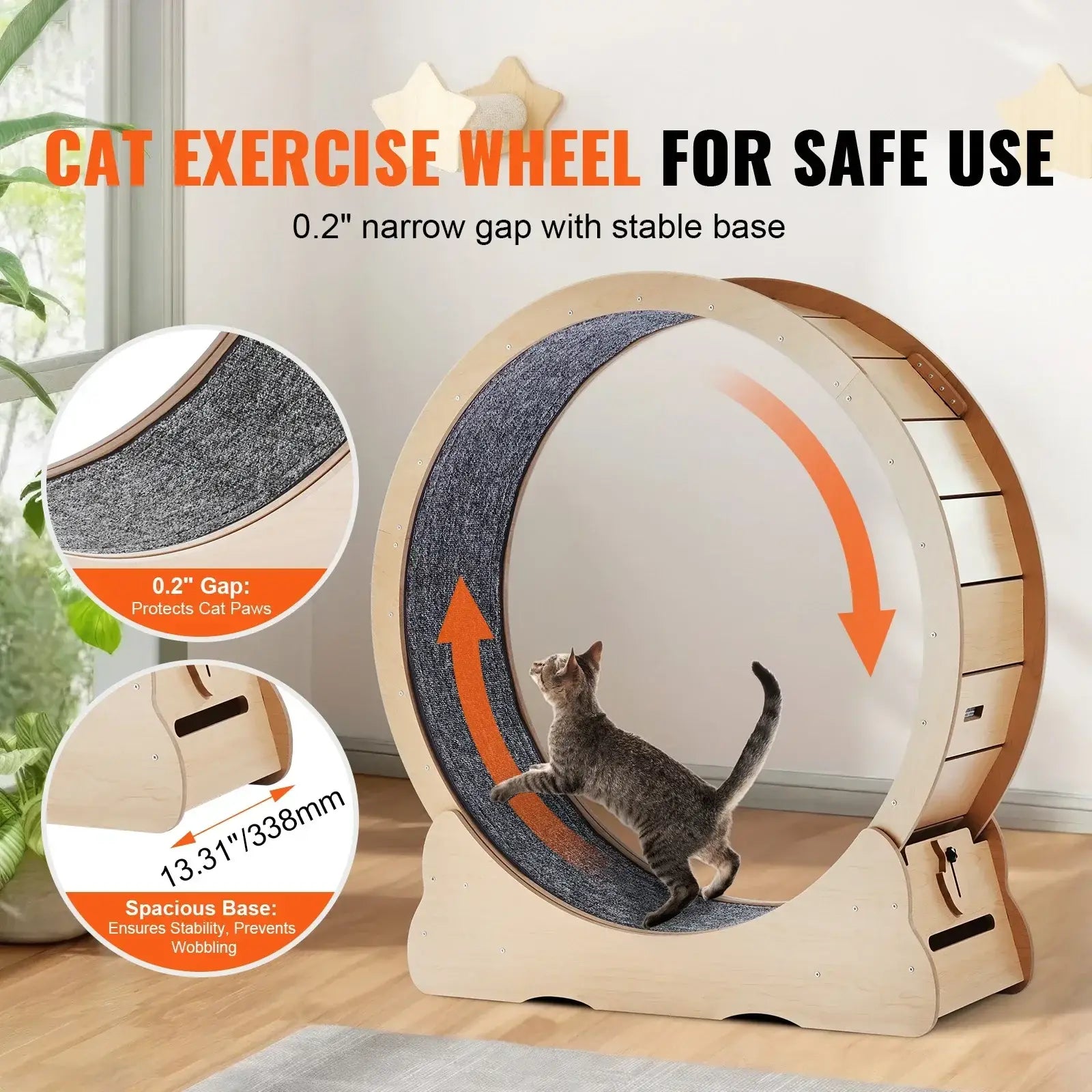 Grande roue de tapis roulant pour chat