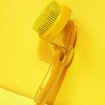 Hair Removal Pet Bath Brush Long Handle Soap Dispenser Dog Cleaning Brush Soft Silicone Rubber Comb Pet Wash Brush Cat